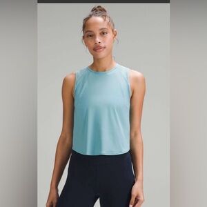 Lululemon Sculpt Cropped Tank Top in Tidal Teal